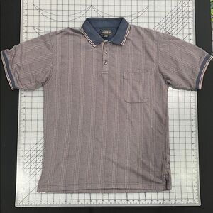 Vintage checkered striped polo - 90s